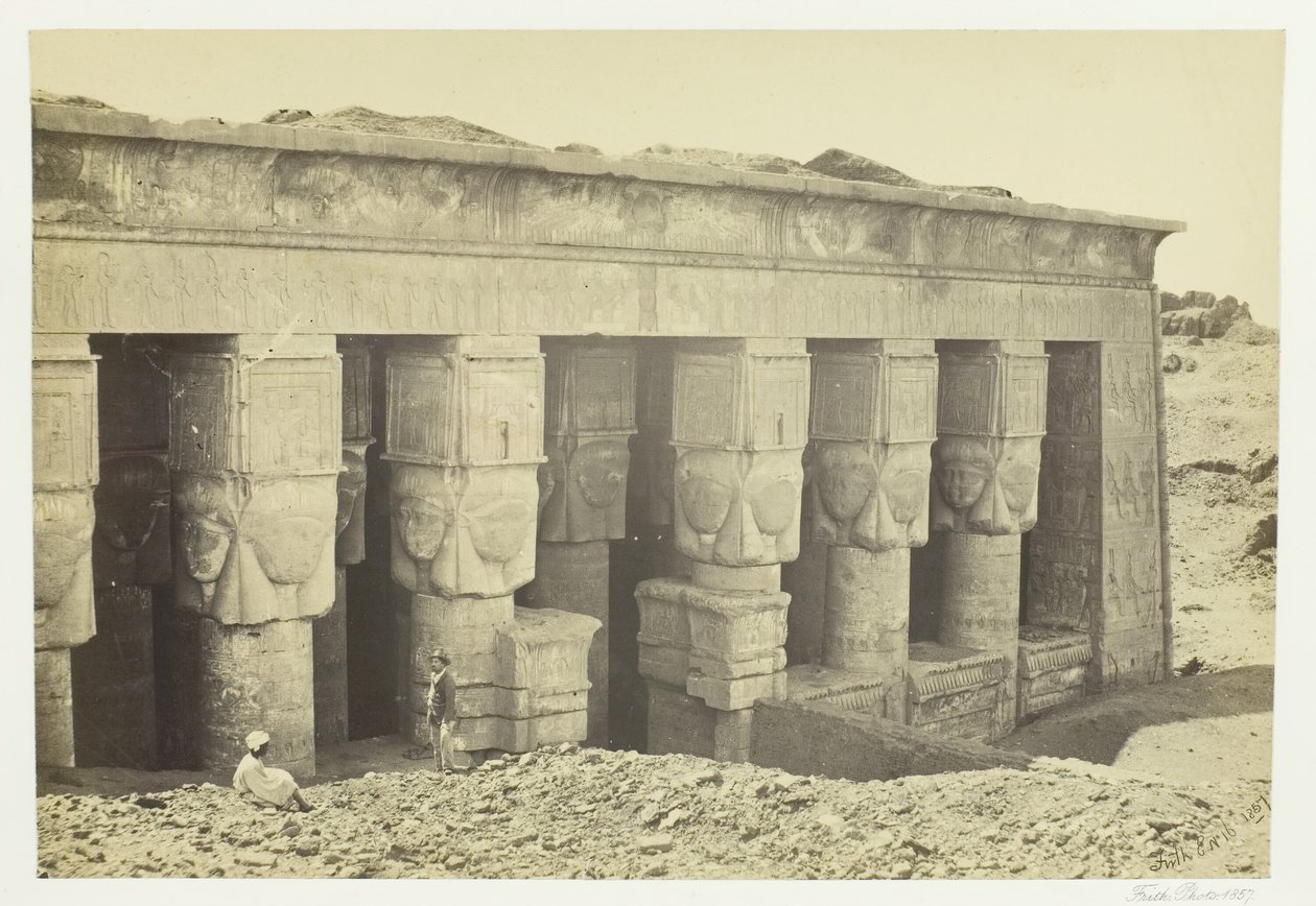 Pórtico del Templo de Dendera de Francis Frith