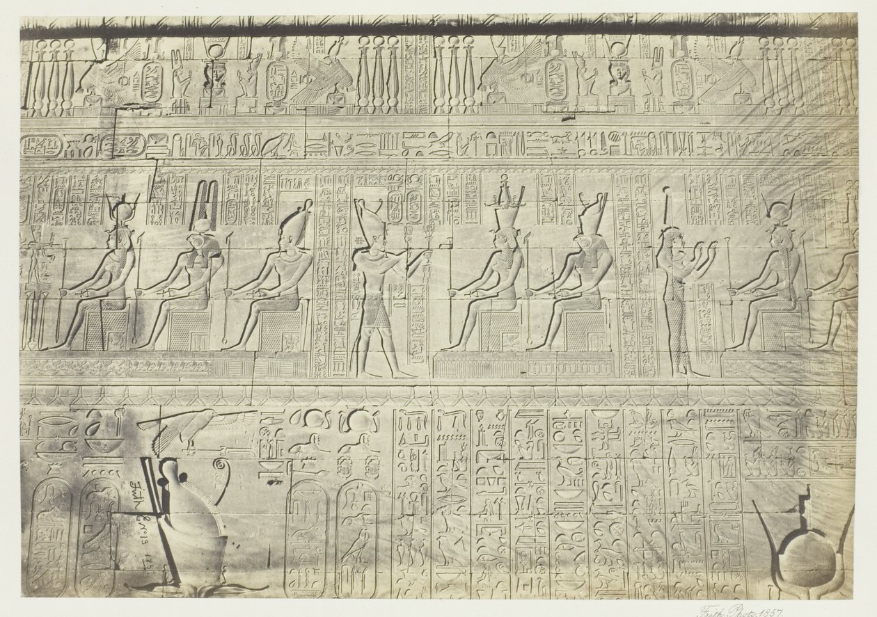 Esculturas de la Muralla Exterior, Dendera de Francis Frith