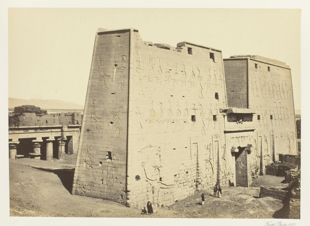 El gran pilono de Edfu, Alto Egipto de Francis Frith