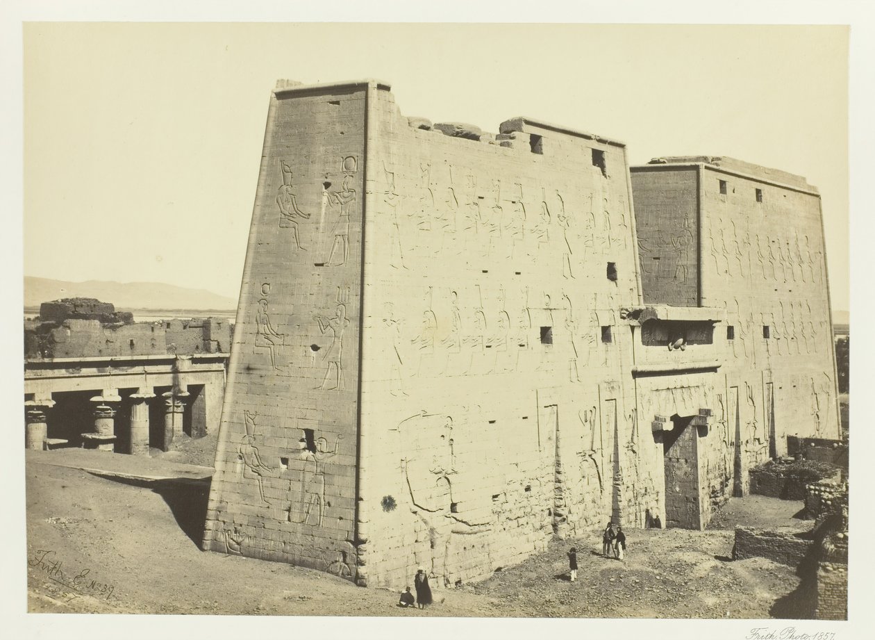 El Gran Pilón en Edfu, Alto Egipto, 1857 de Francis Frith