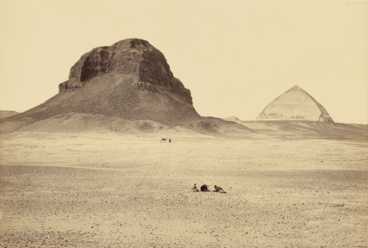 Las pirámides de Dahshur, desde el este de Francis Frith