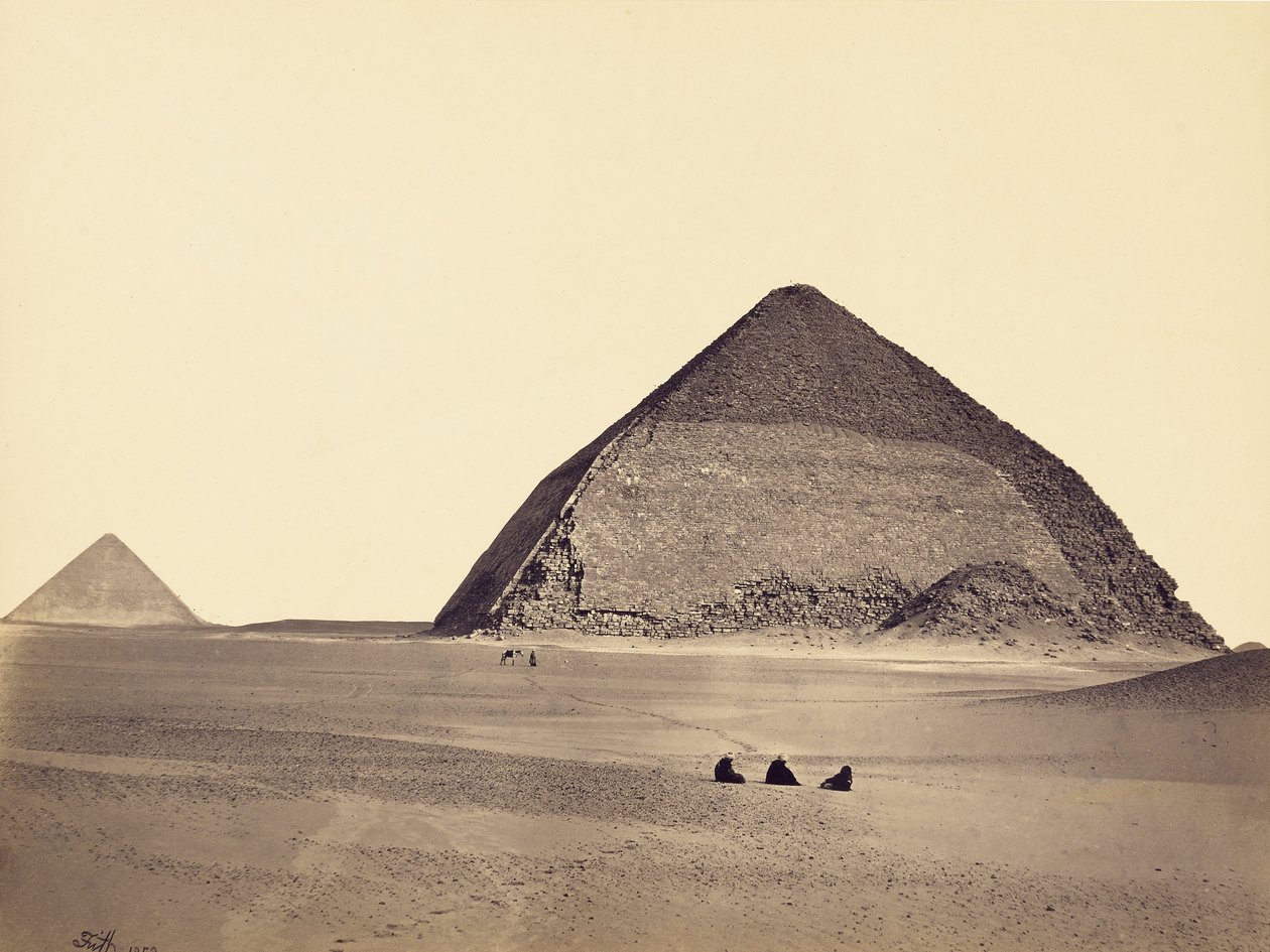 Las pirámides de Dahshur desde el suroeste de Francis Frith