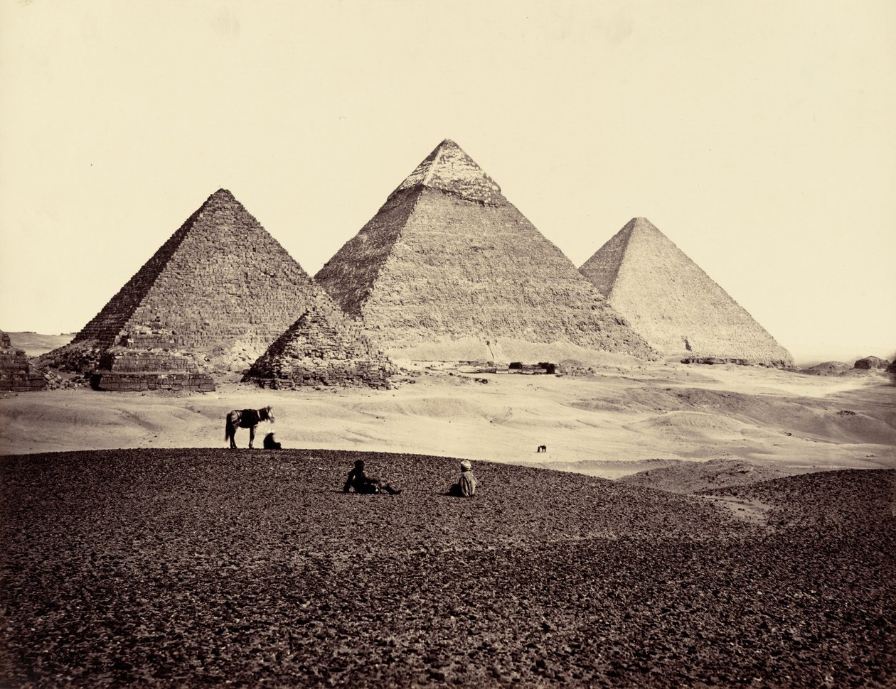 Las pirámides de El-Geezeh, desde el suroeste,1858 (foto) de Francis Frith