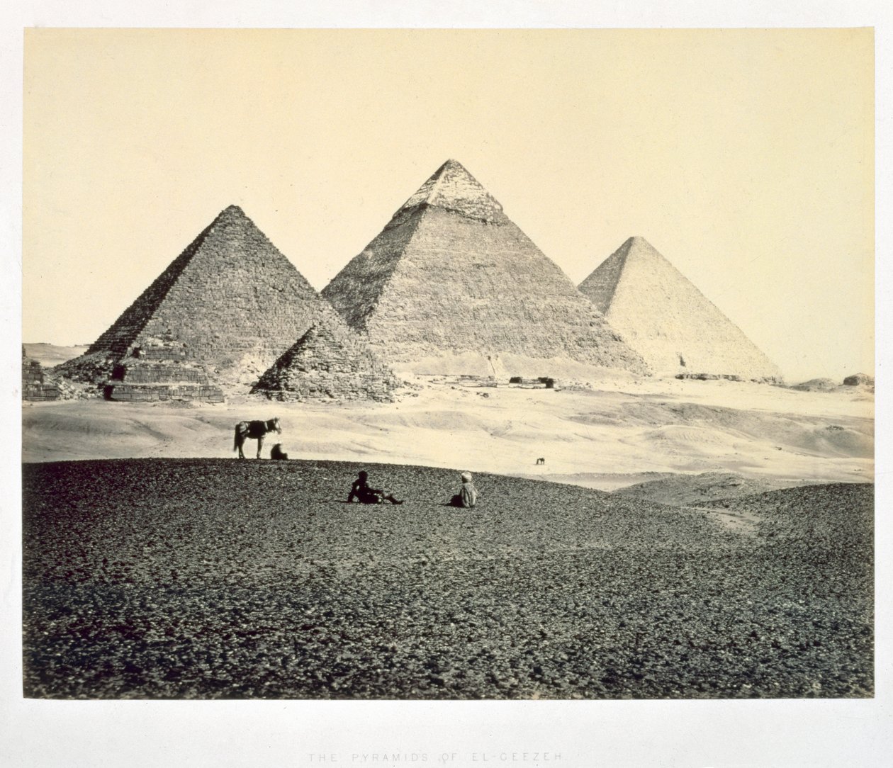 Las Pirámides de El-Geezeh desde el suroeste, Egipto de Francis Frith
