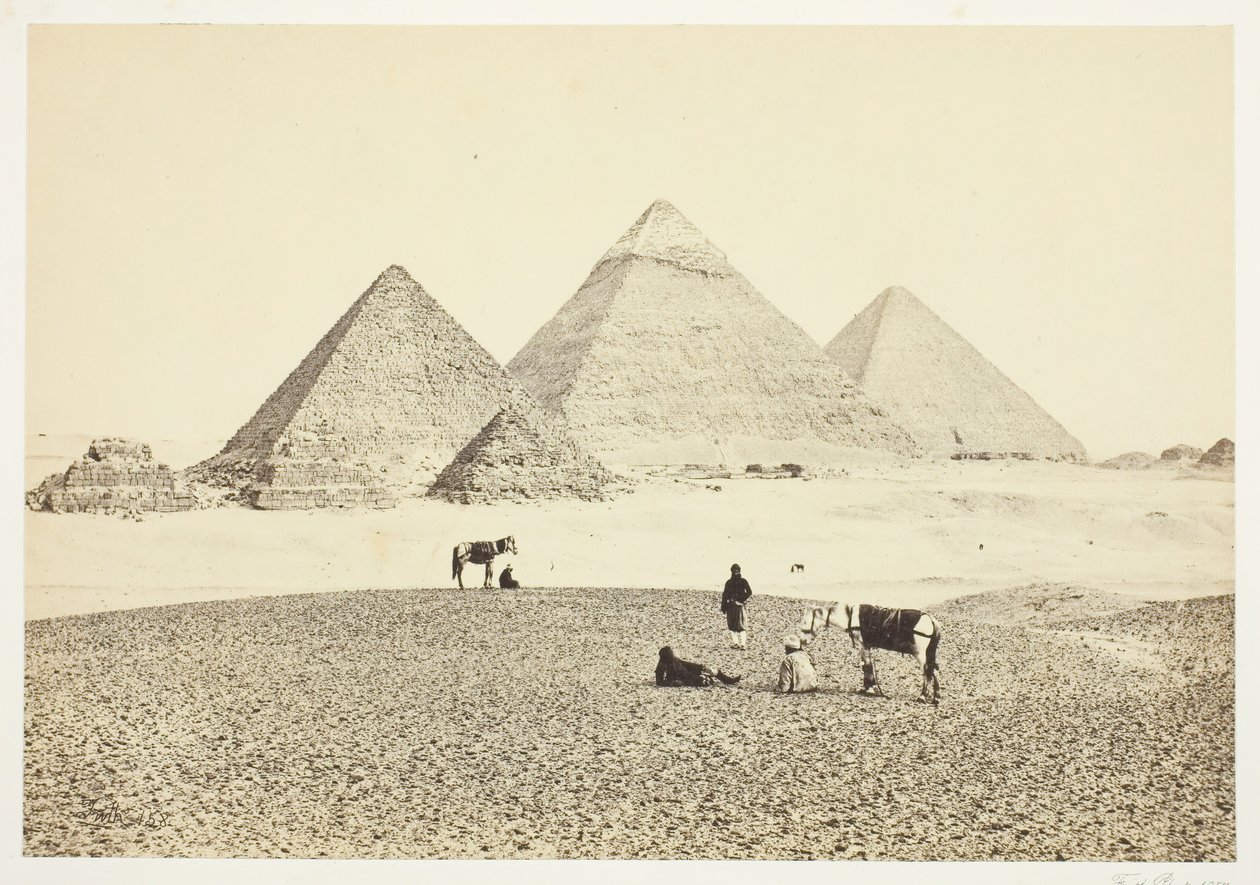 Las pirámides de El Giza, desde el suroeste, 1857 de Francis Frith