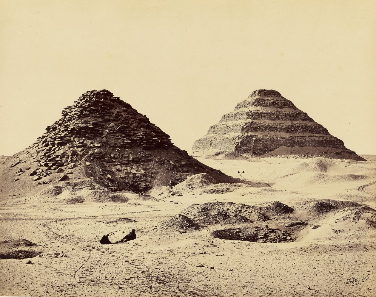 Las pirámides de Sakkarah. Desde el noreste de Francis Frith