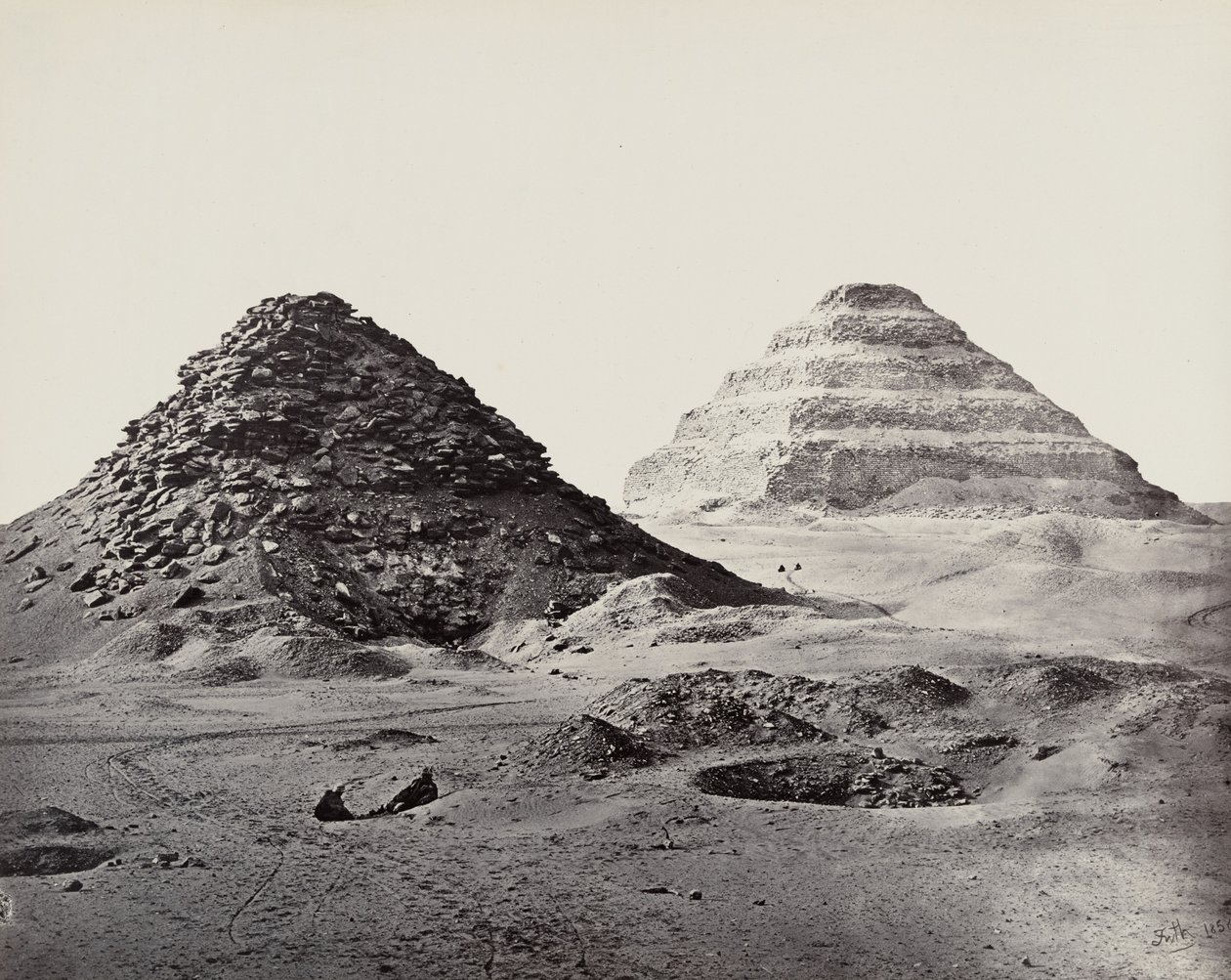Las pirámides de Saqqara desde el noreste de Francis Frith