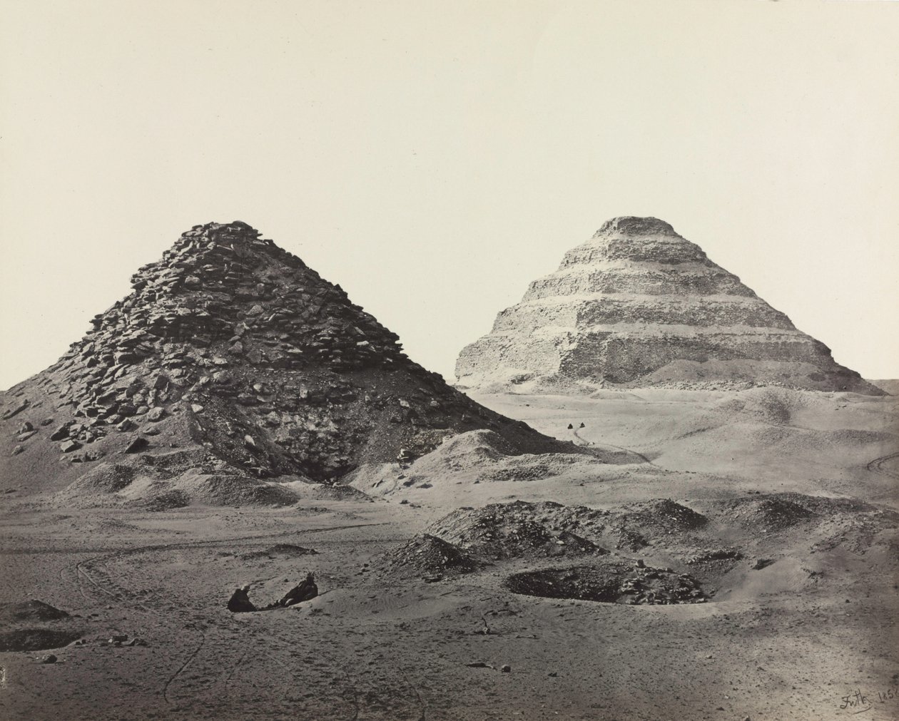 Las pirámides de Saqqara, desde el noreste, 1858 de Francis Frith