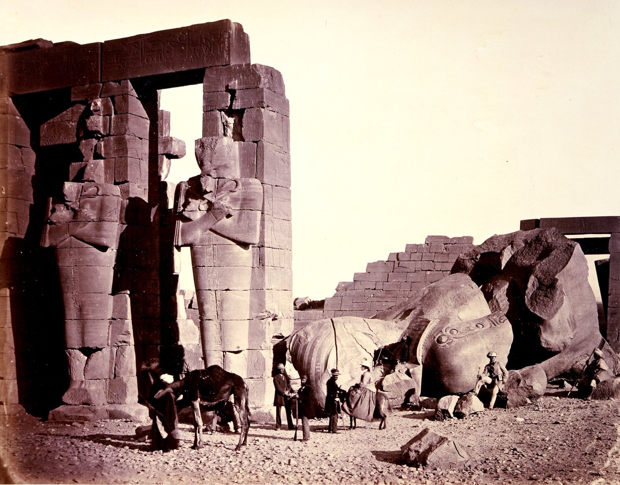 El Ramesseum de El-Kurneh, Tebas, primera vista de Francis Frith