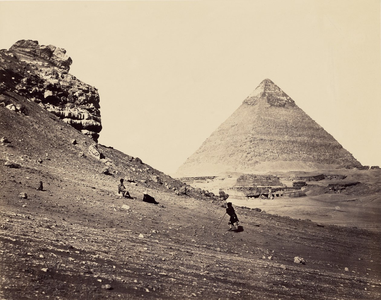 La segunda pirámide vista desde el sureste de Francis Frith