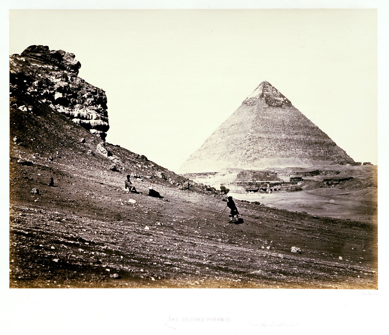 La segunda pirámide, vista desde el sureste de Francis Frith
