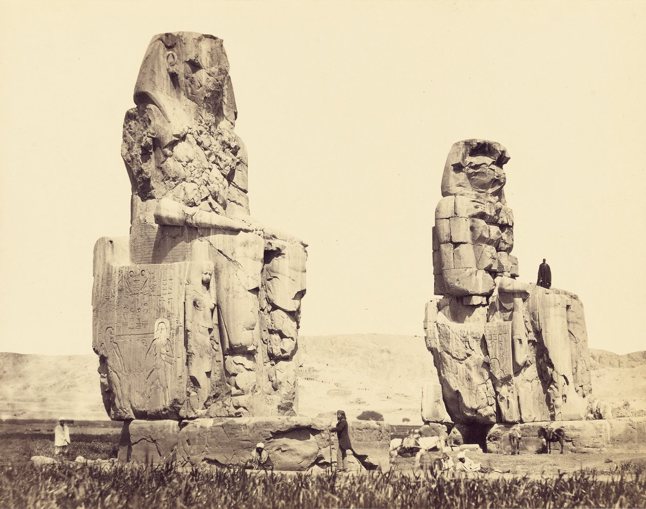 Las estatuas de la llanura, Tebas de Francis Frith