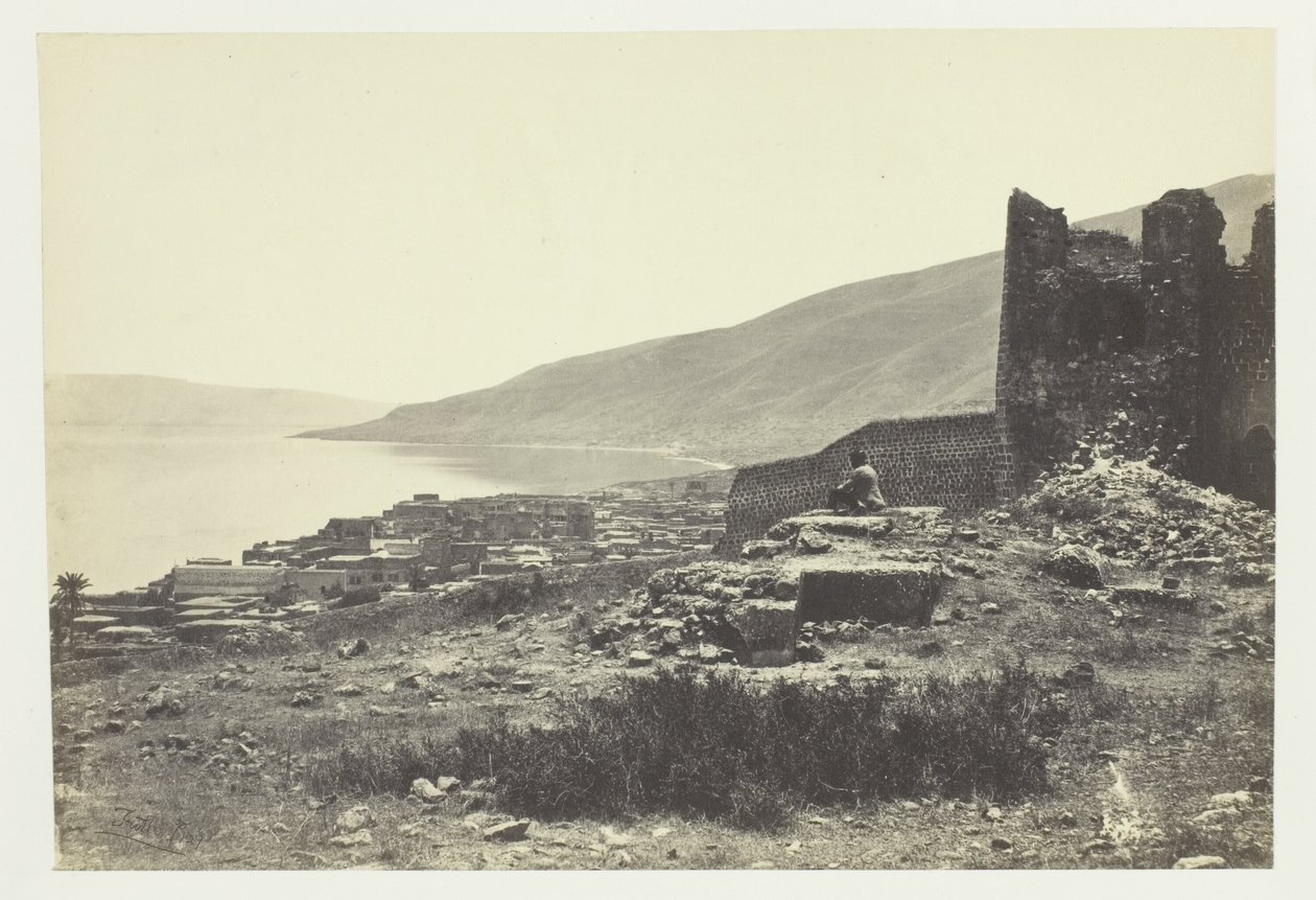 La ciudad y el lago de Tiberíades, desde el norte de Francis Frith