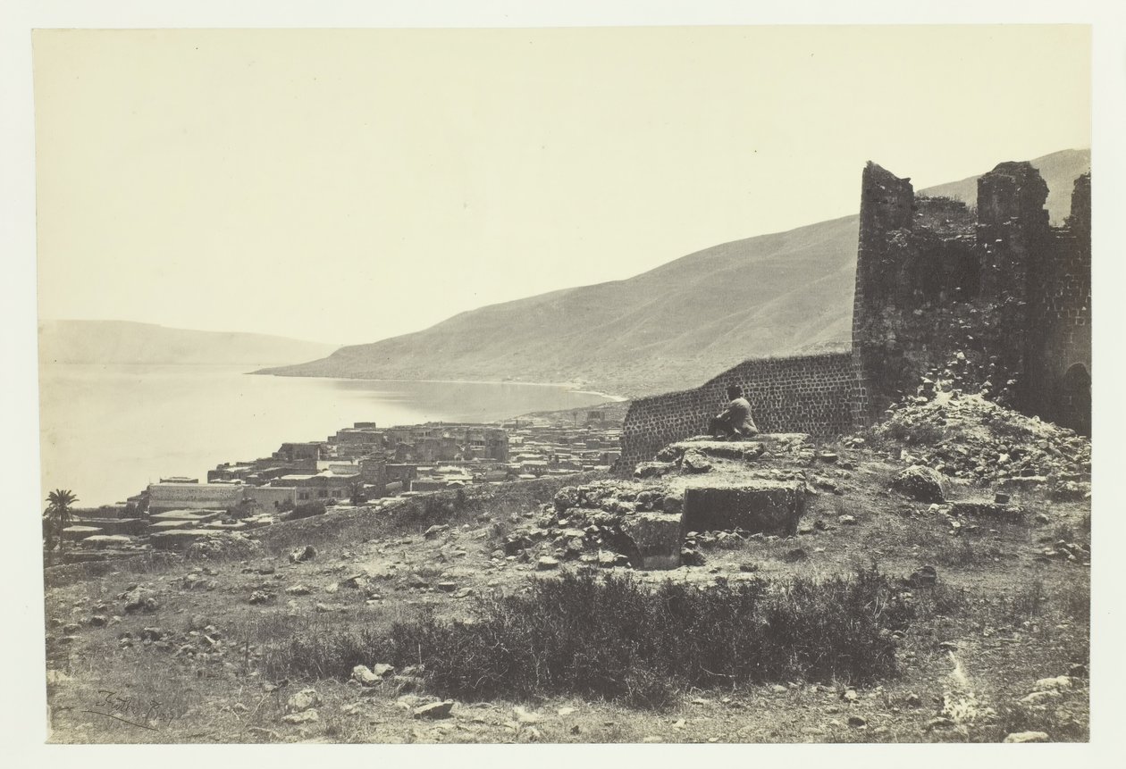La Ciudad y el Lago de Tiberíades, desde el Norte, 1857 de Francis Frith