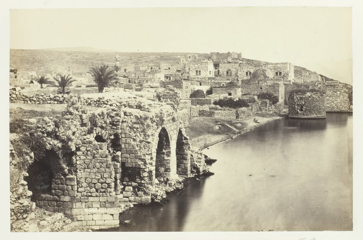 La ciudad y el lago de Tiberíades, desde el sur de Francis Frith