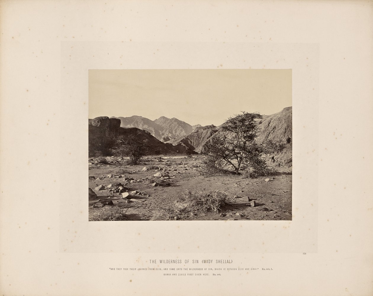 El desierto del pecado (Wady Shellal) de Francis Frith