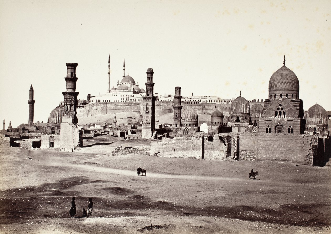 Tumbas en el cementerio meridional, El Cairo de Francis Frith