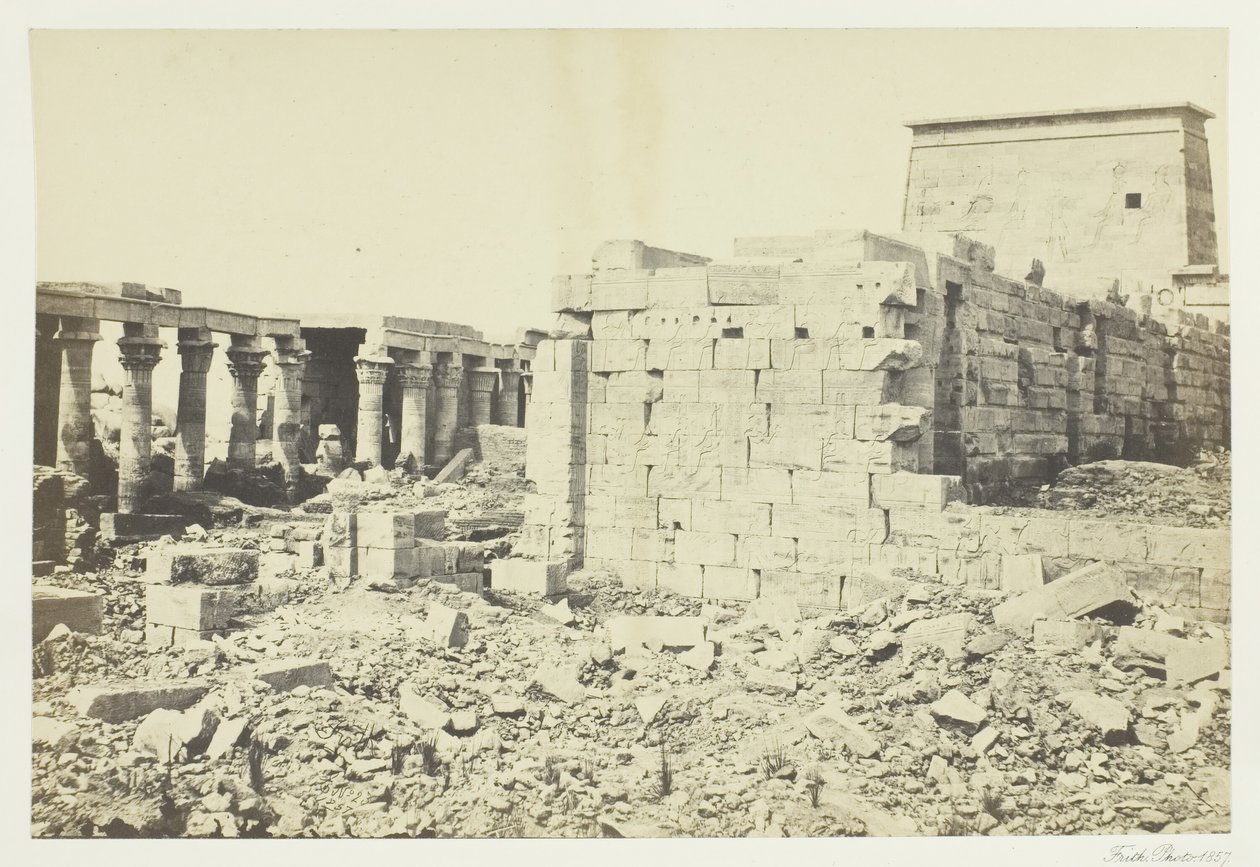 Vista en la Isla de Filé, 1857 de Francis Frith