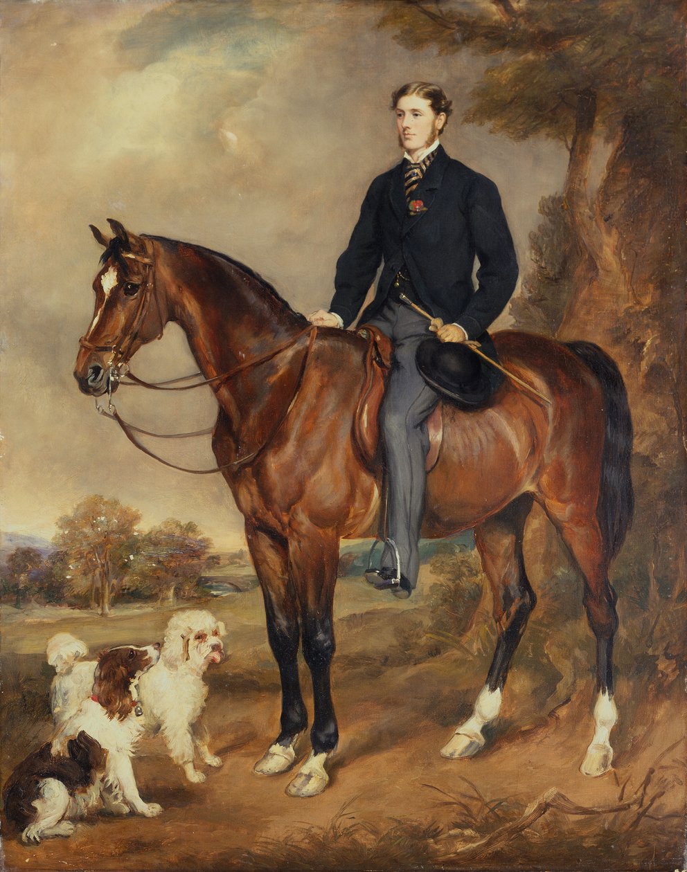 Retrato Ecuestre de Seymour Sydney Hyde, 6º Conde de Harrington de Francis Grant