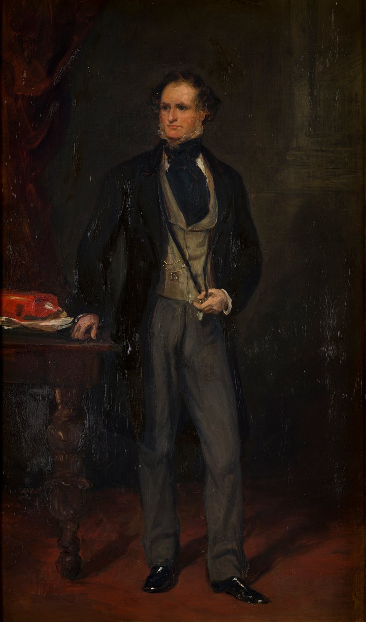 Retrato de Edward Stanley, c. 14º conde de Derby, c. 1820-69 (óleo sobre lienzo) de Francis Grant