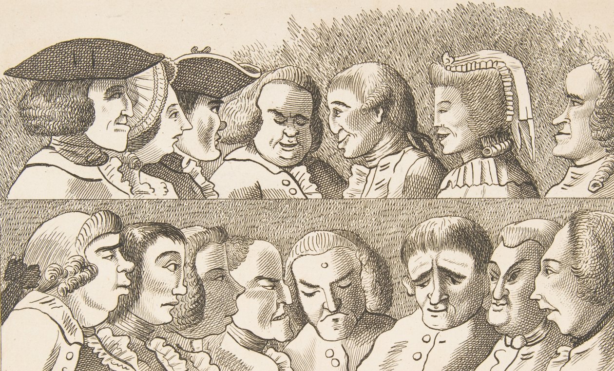 Placa IV, de Reglas para dibujar caricaturas, 26 de febrero de 1788 de Francis Grose