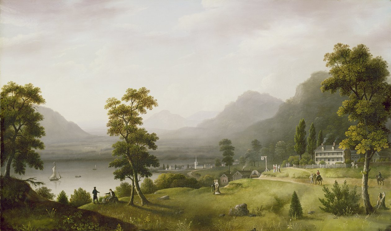 Taberna de Carters en la Cabeza del Lago George, 1817-18 de Francis Guy