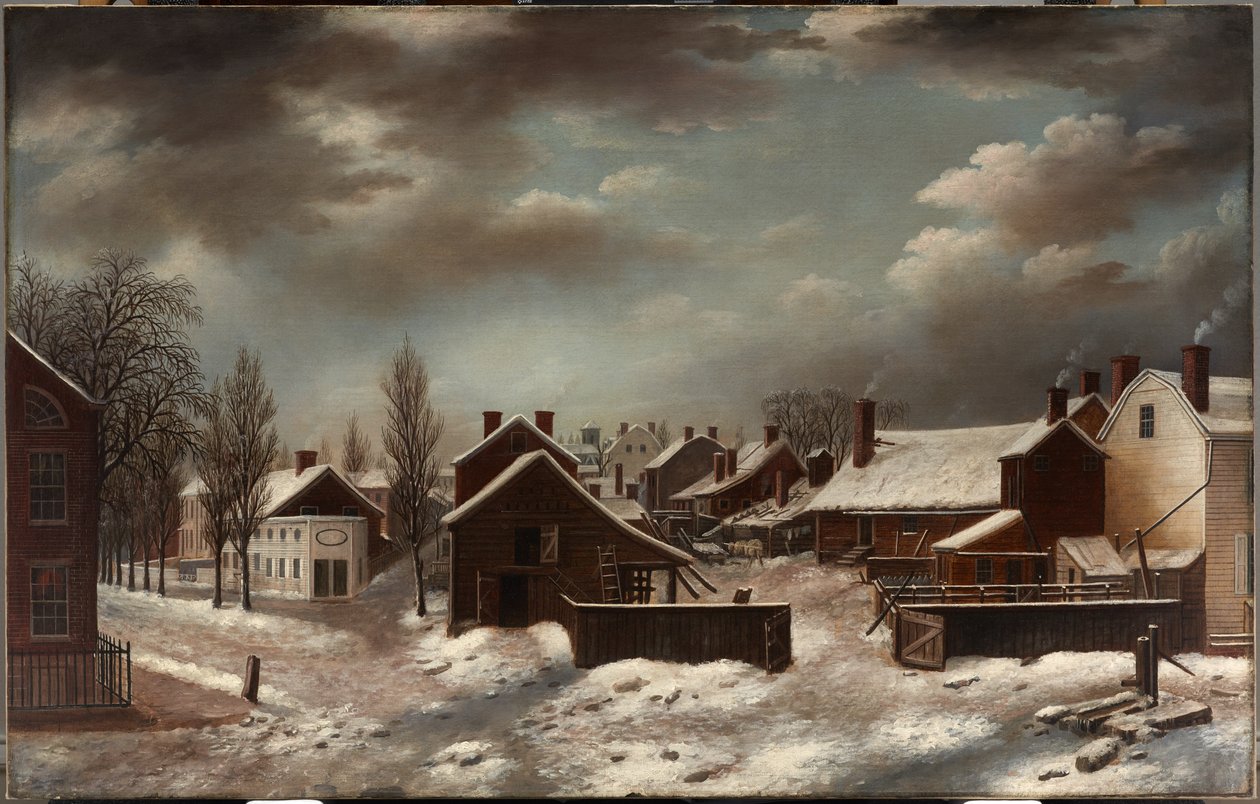 Escena invernal en Brooklyn de Francis Guy