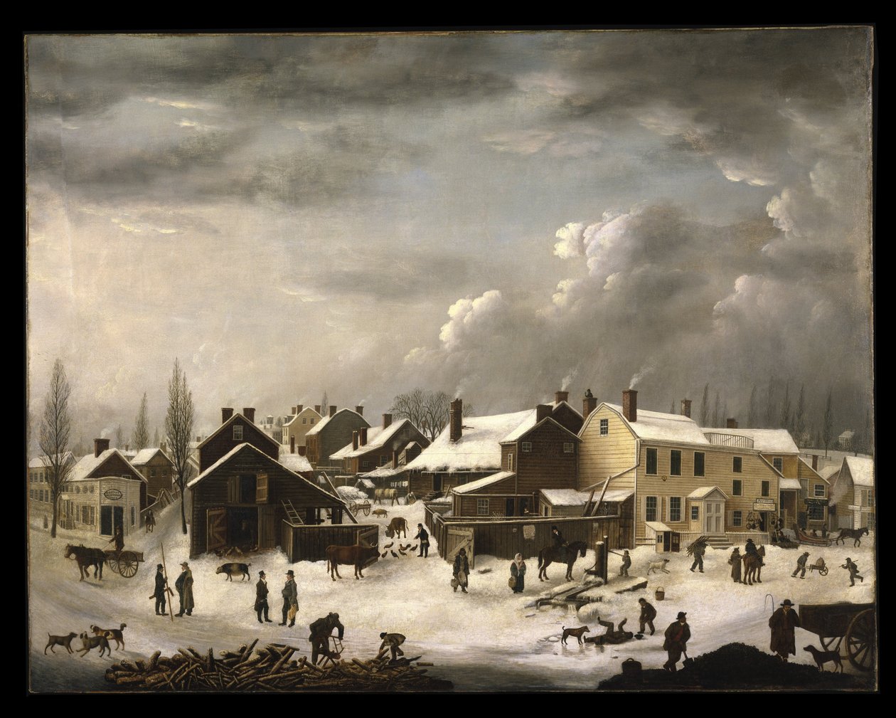 Escena invernal en Brooklyn de Francis Guy