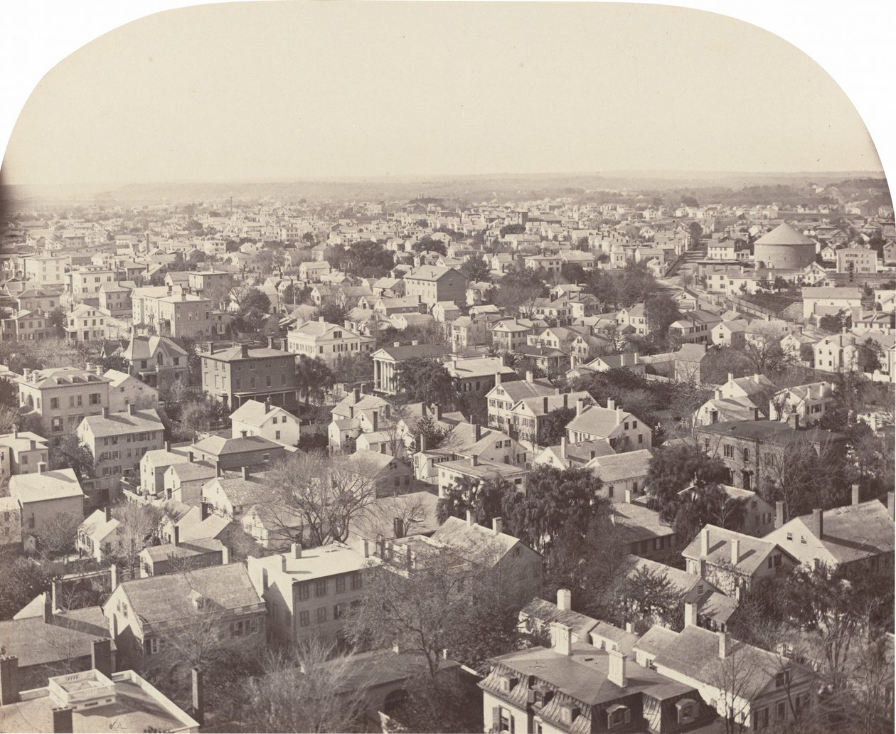 Mirando al noroeste desde Westminster Street, Providence, 1858-1860 de Francis Hacker