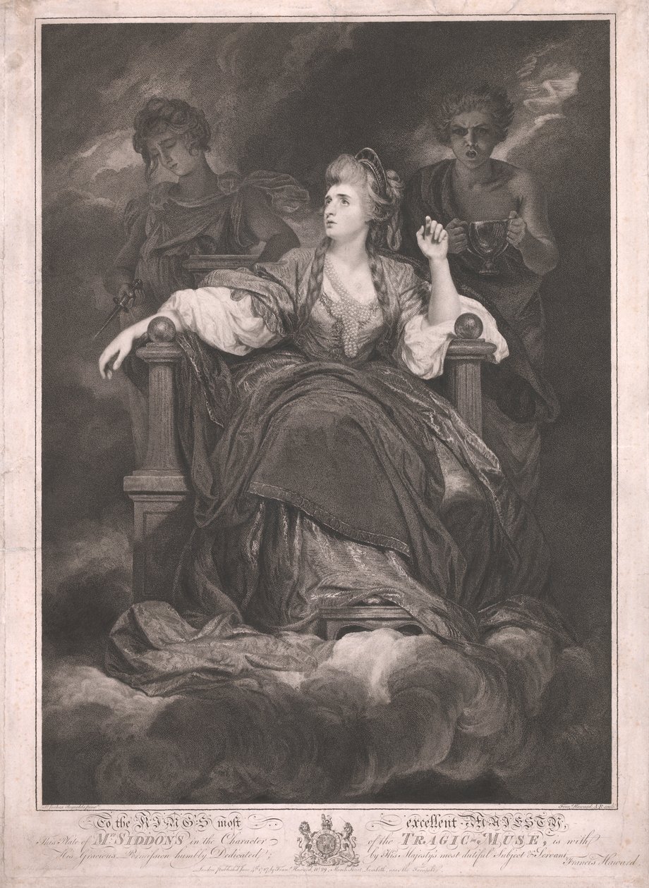 La Sra. Siddons en el personaje de la musa trágica de Francis Haward