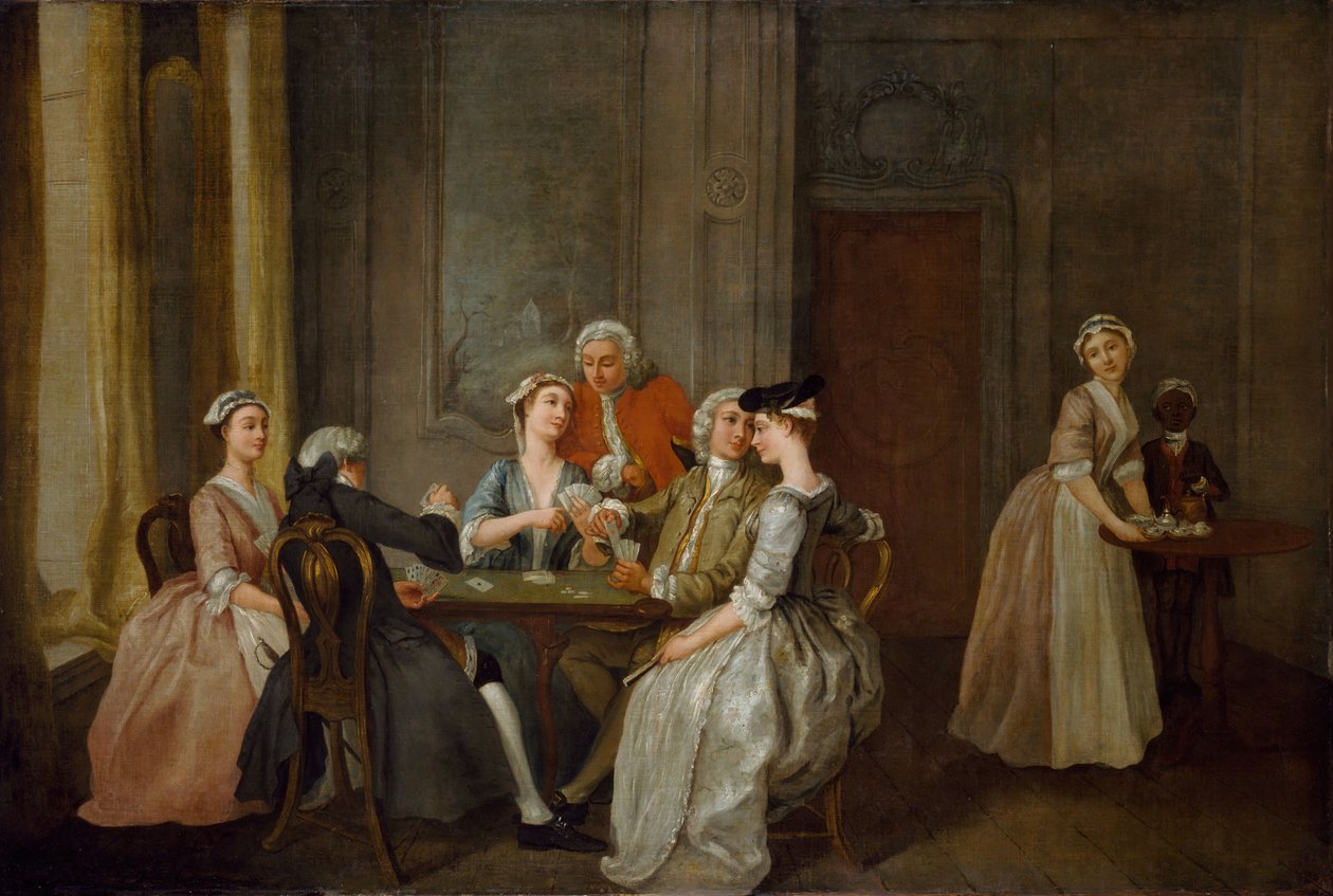 Jugando a Quadrille, 1740-50 de Francis Hayman