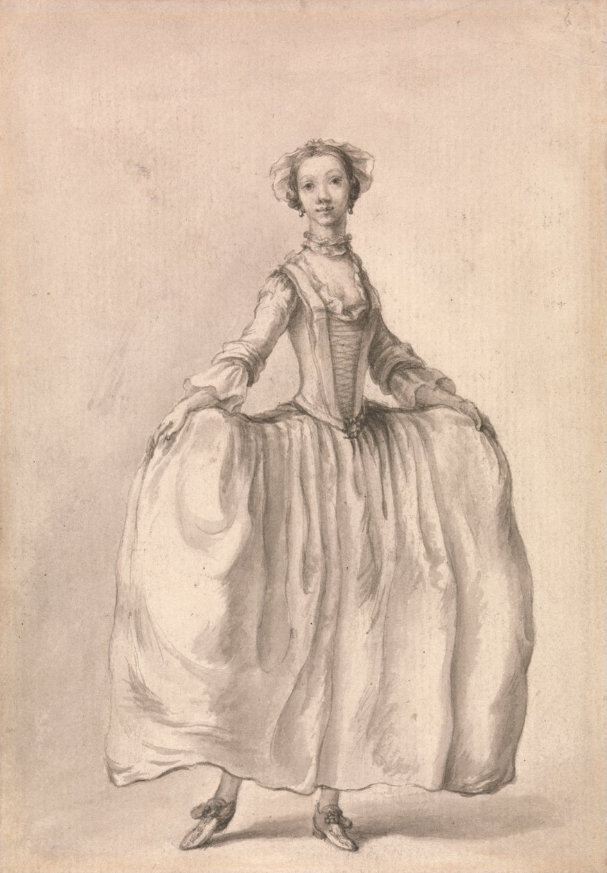 Figura de dama de pie de Francis Hayman