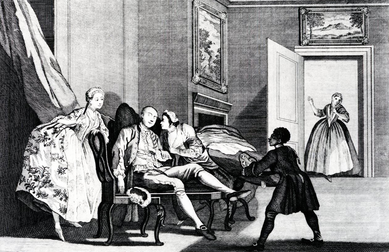 Robando un beso, c.1743 de Francis Hayman