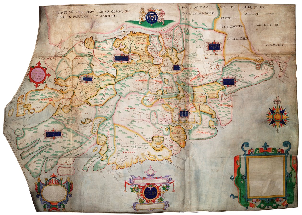 Provincia de Munster, Irlanda, c.1595 (vitela, lino) de Francis Jobson