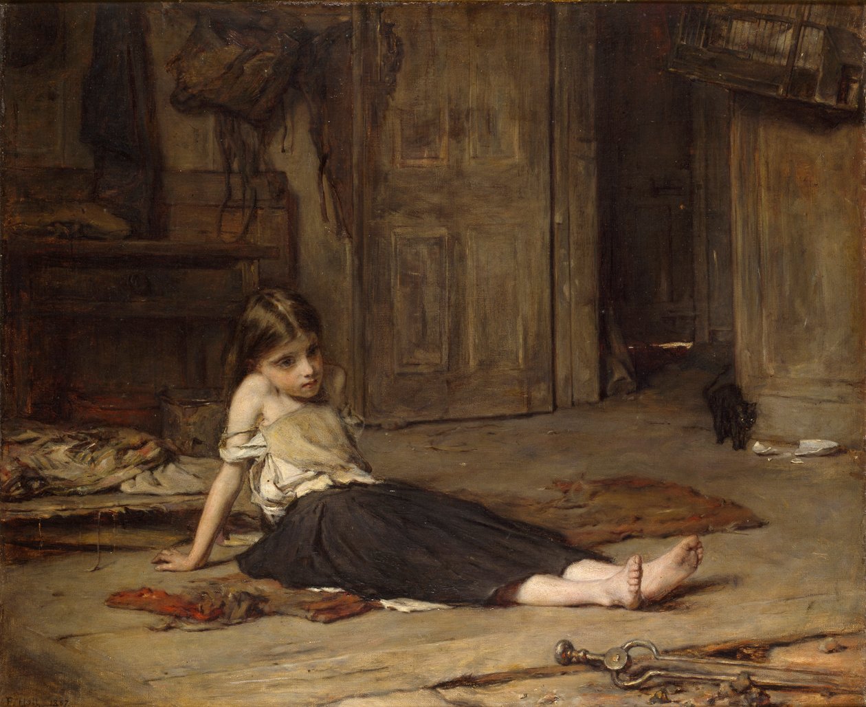 Caras en el fuego de Francis Montague Holl