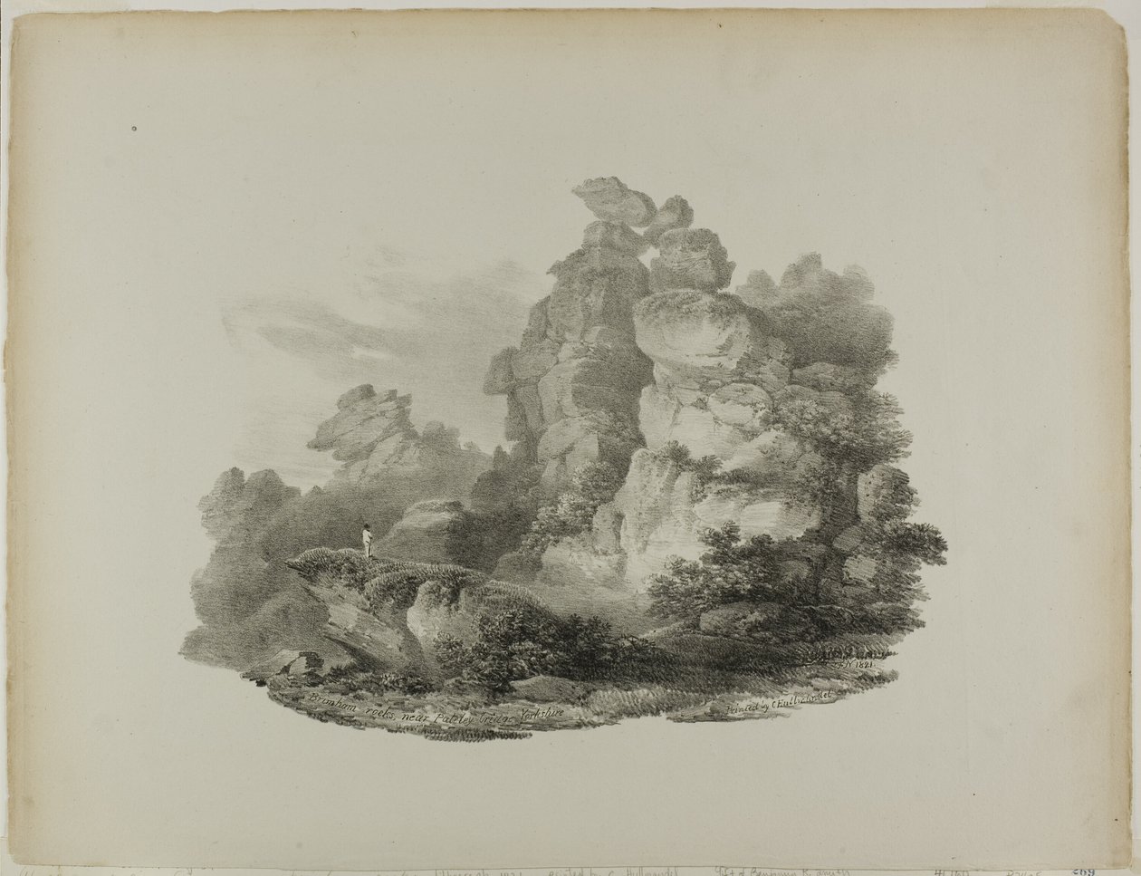 Rocas de Brimham, cerca del Puente Pateley, Yorkshire de Francis Nicholson