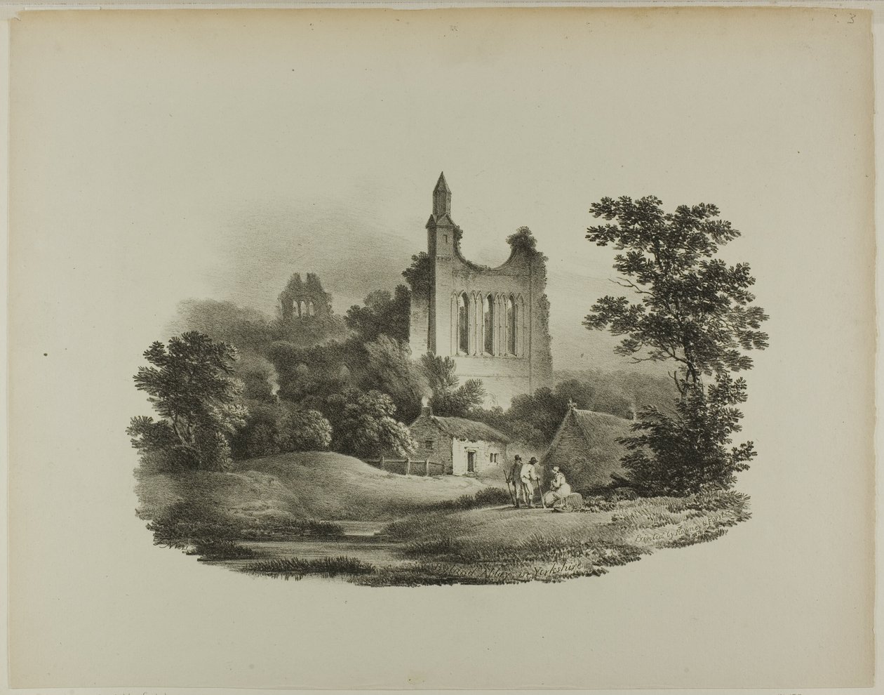 Abadía de Byland, Yorkshire de Francis Nicholson