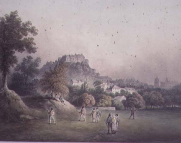 Edimburgo desde los enlaces de golf de Bruntsfield, finales del siglo XVIII o principios del XIX de Francis Nicholson
