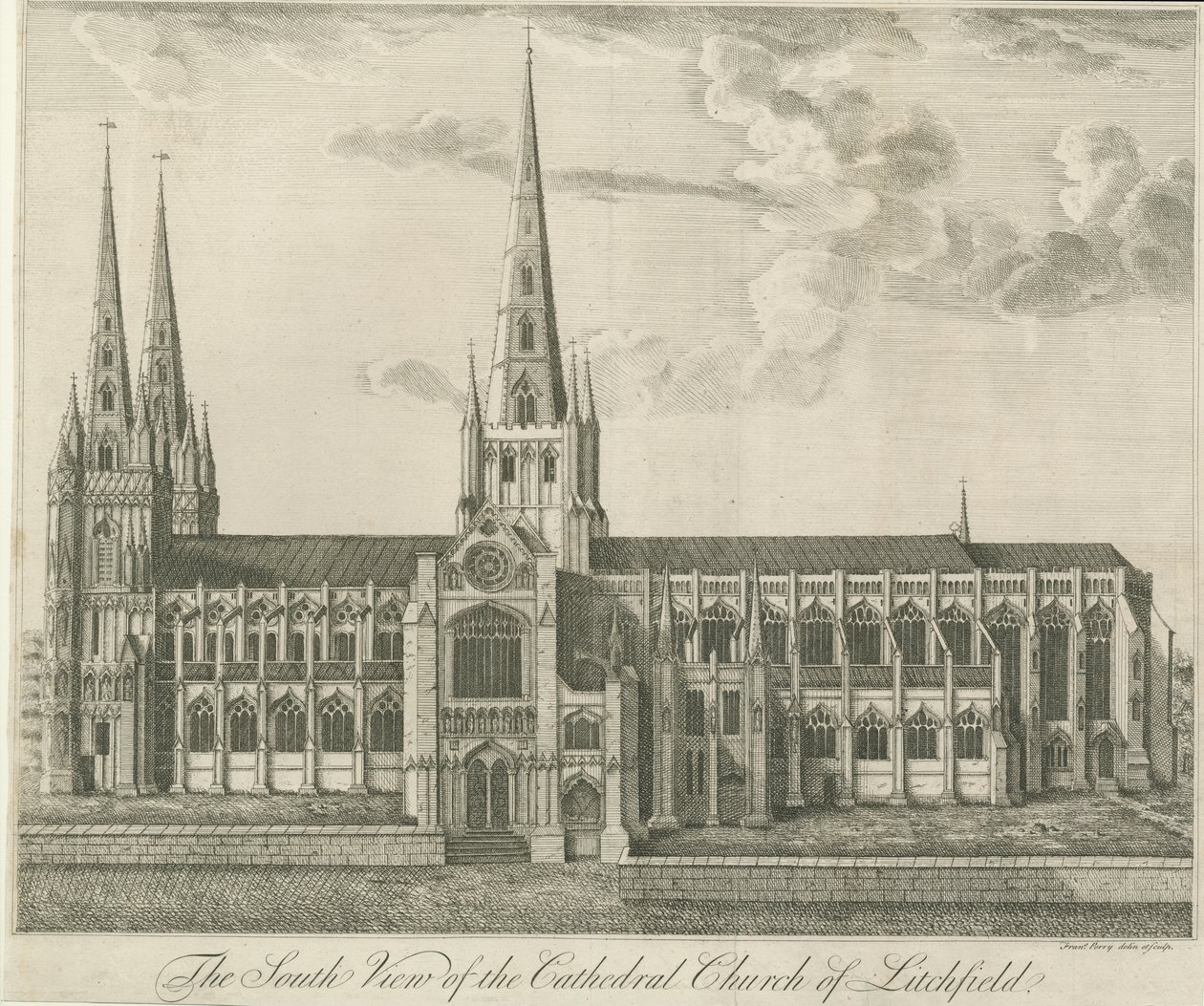 Catedral de Lichfield - Vista sur de Francis Perry