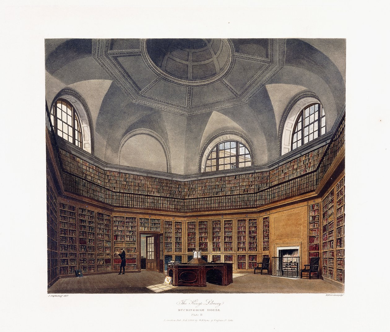 La Biblioteca del Rey, Casa de Buckingham de Francis Phillip (after) Stephanoff