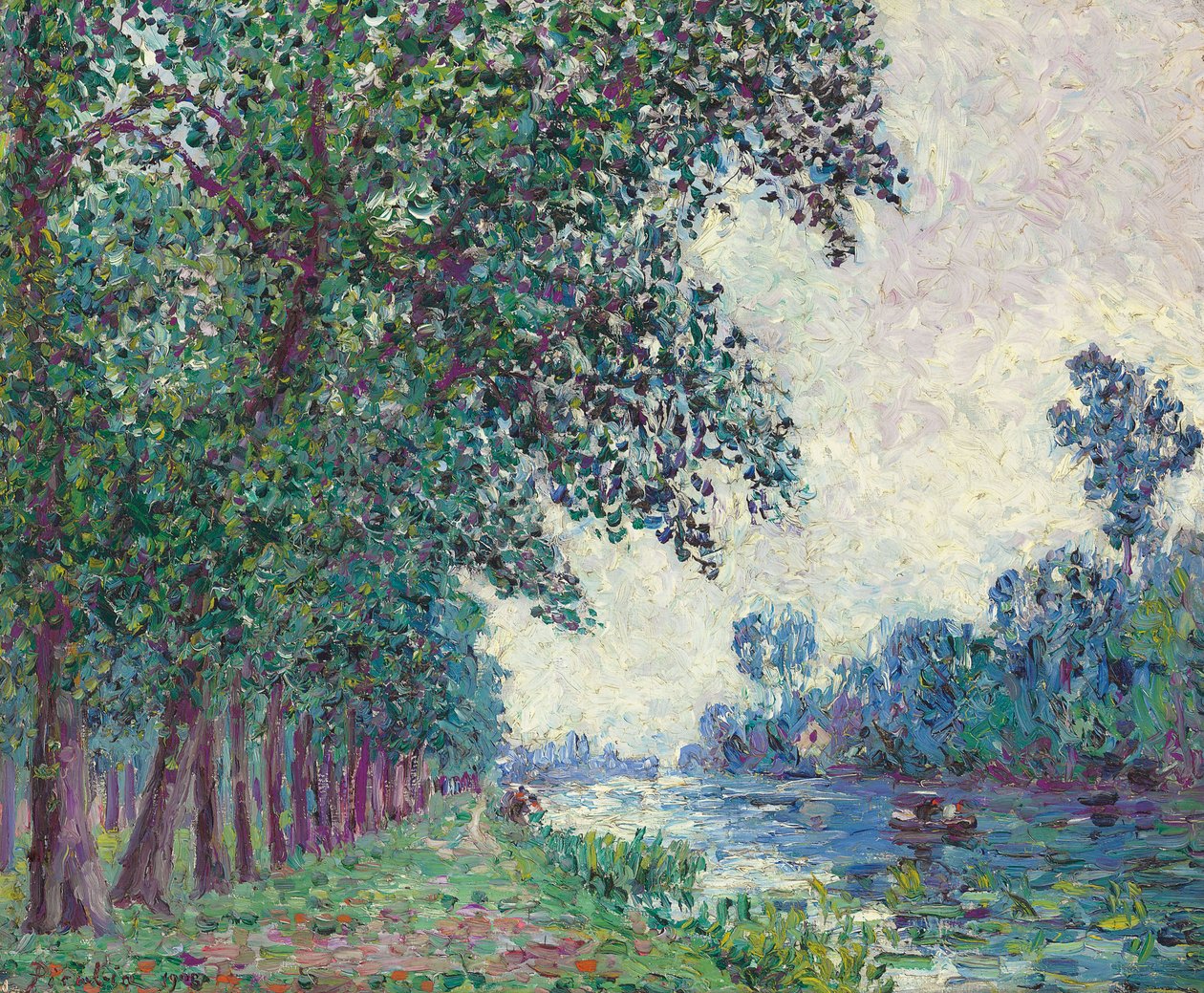 Orillas del Loing en Nemours; Bords du Loing a Nemours de Francis Picabia