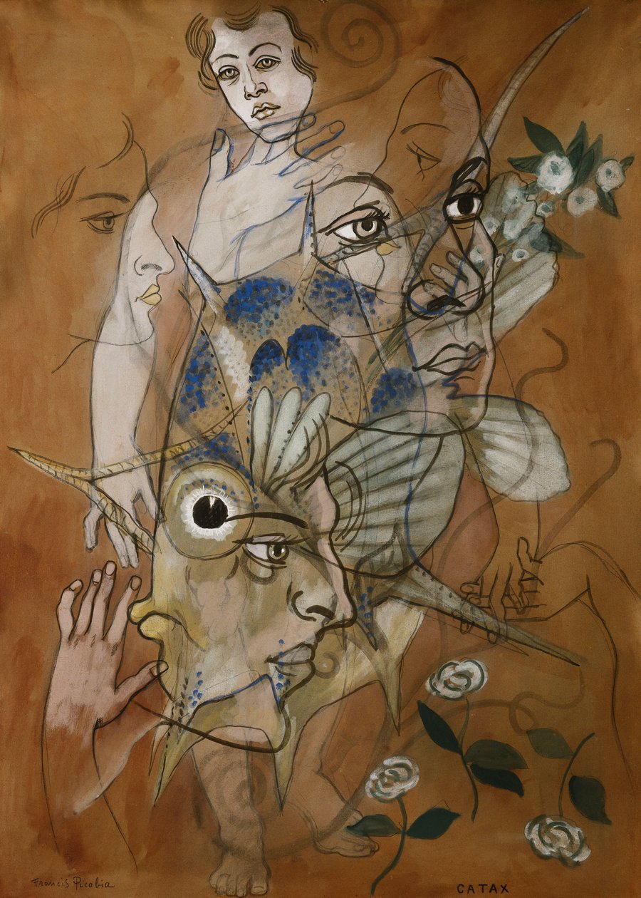 Catax, c.1929 (óleo, gouache, acuarela y lápiz sobre cartulina) de Francis Picabia