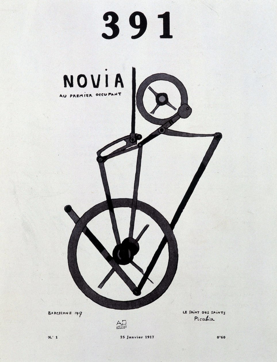 Portada de la revista "391" n° 1 de Picabia (1879-1953), 25/1/1917. de Francis Picabia