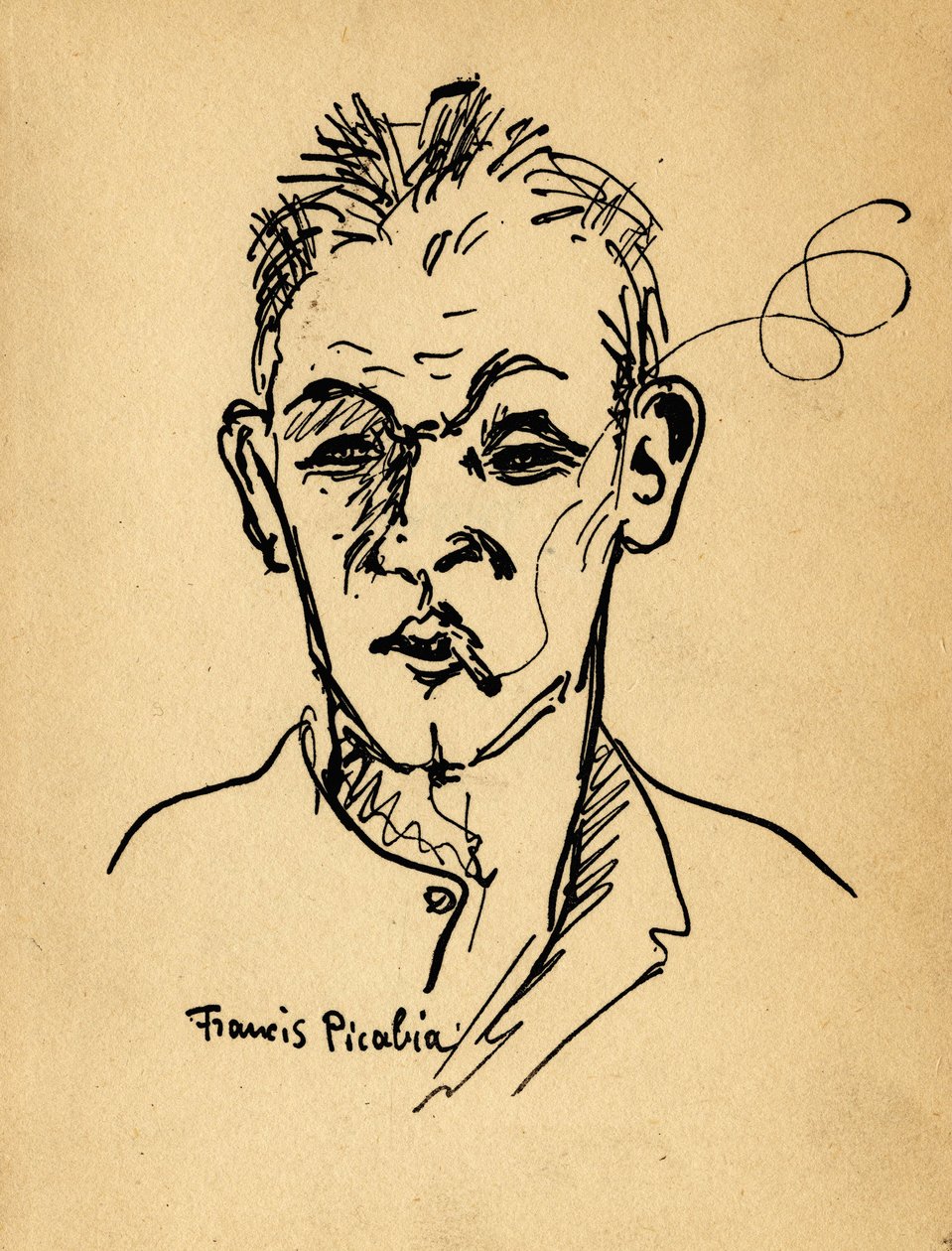Retrato de Blaise Cendrars (Frederic Louis Sauser de Francis Picabia