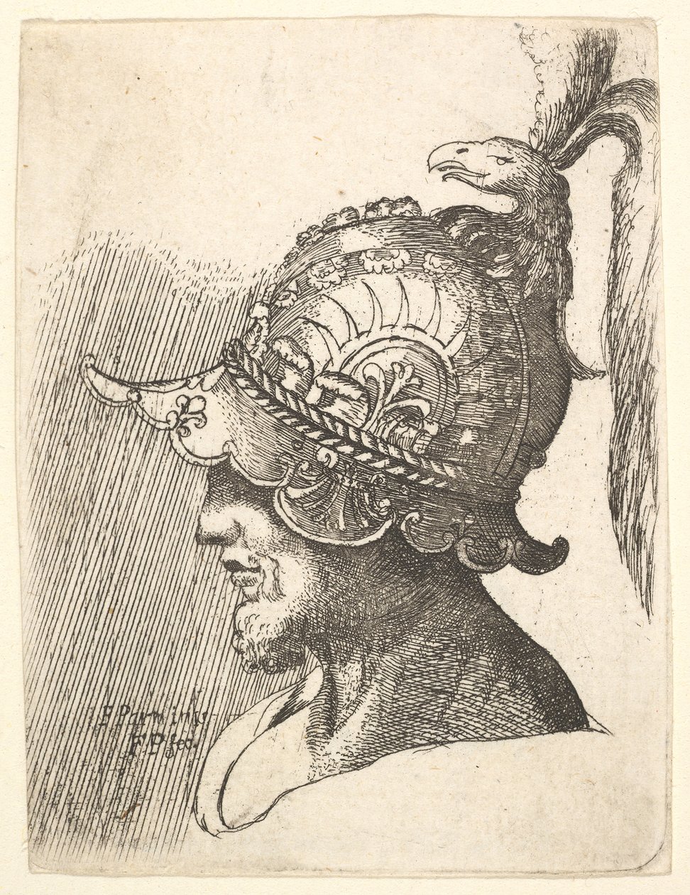 Cabeza con casco de Francis Place