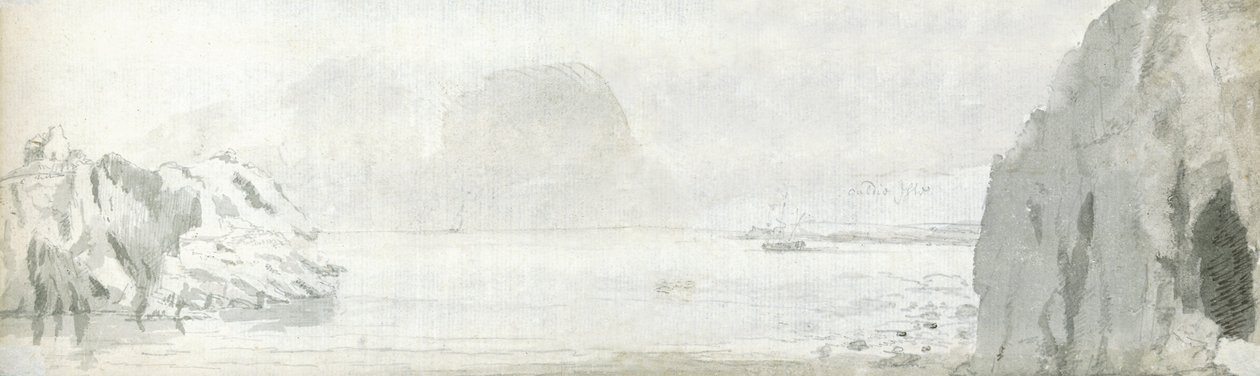Swansea, c.1678 (acuarela y tinta marrón sobre papel) de Francis Place