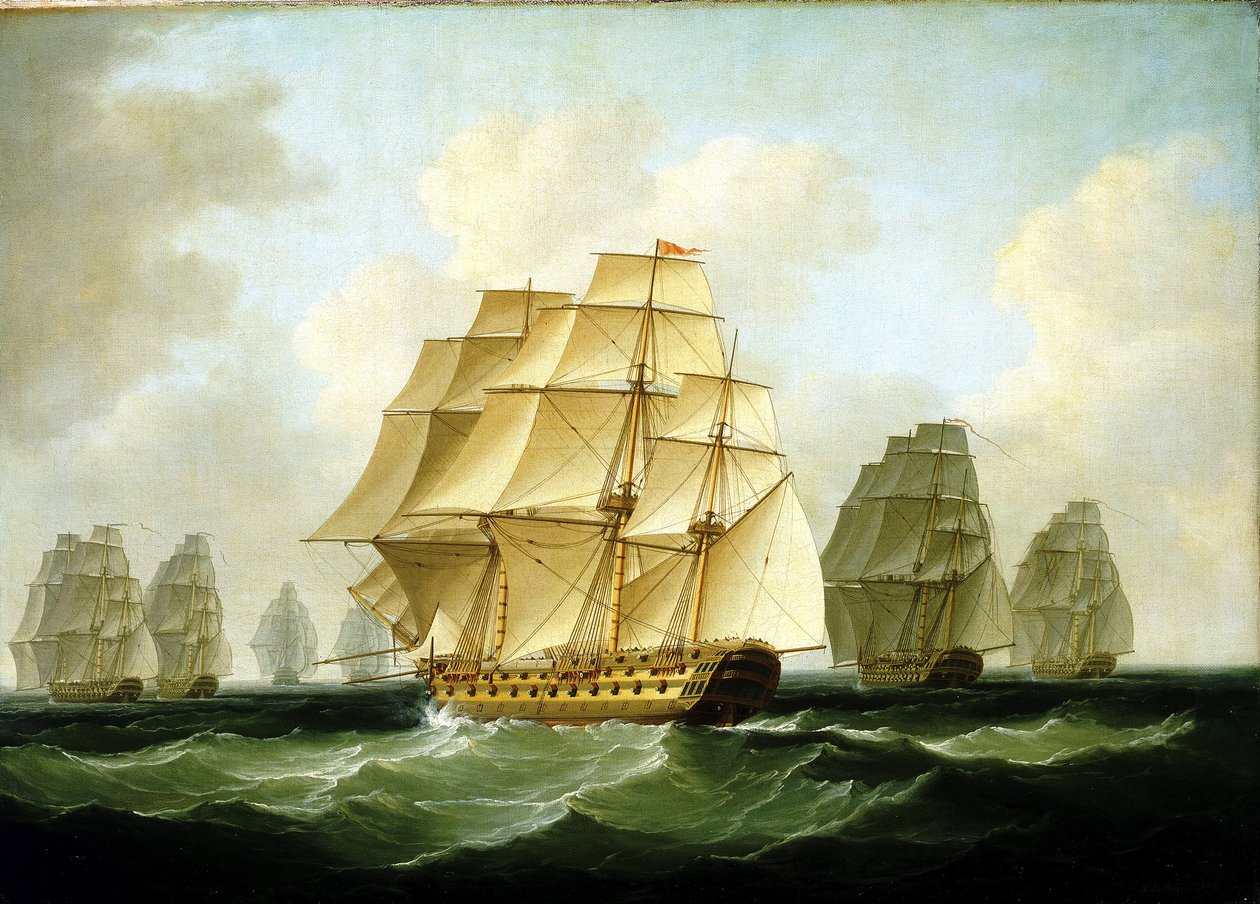 Episodios de las guerras napoleónicas (1803-1815): Las persecuciones dirigidas por Richard Strachan, frente a Cabo Ortegal (España), 4 de noviembre de Francis Sartorius
