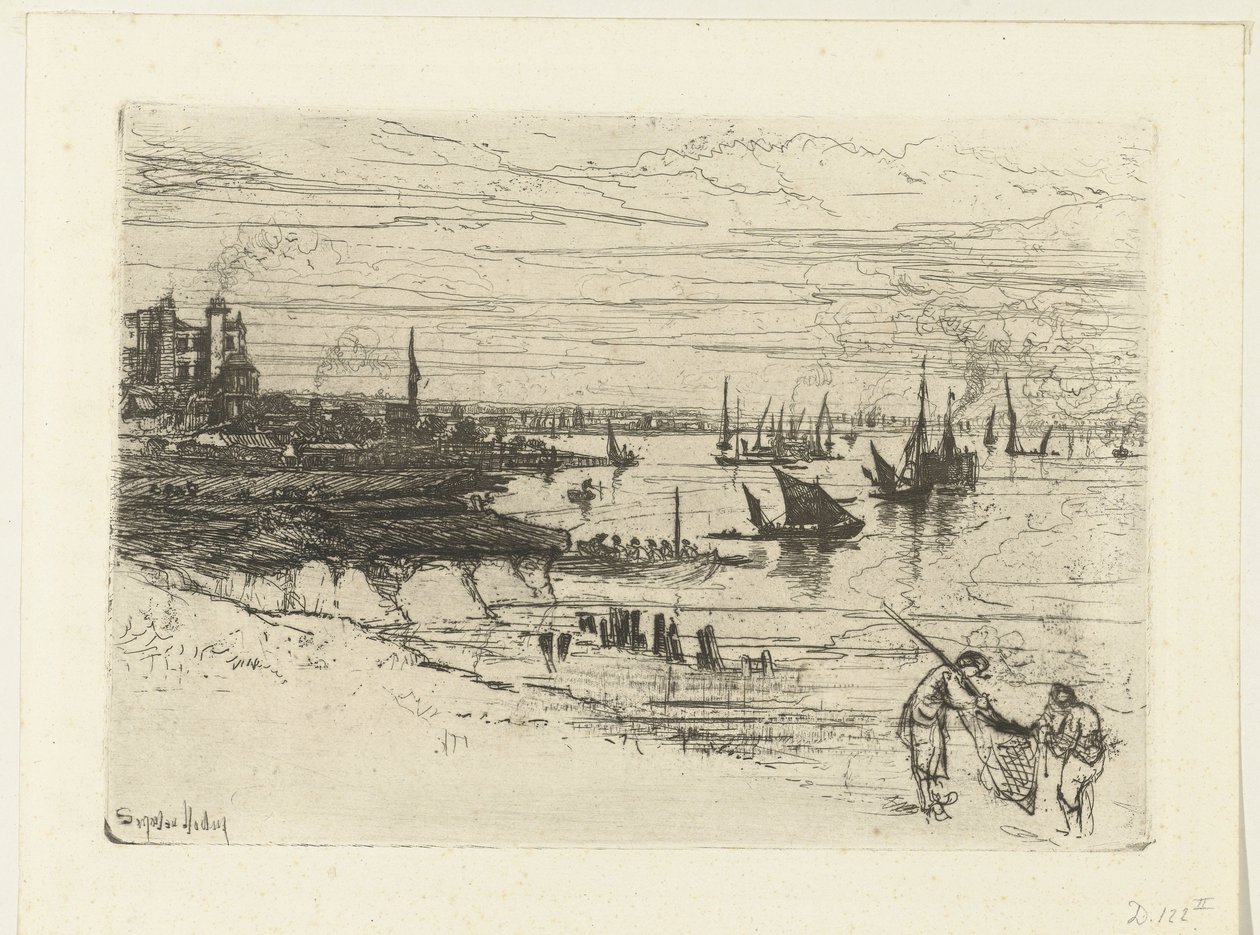 Posada en el Támesis La posada, Purfleet de Francis Seymour Haden (Sir) (signed by artist)