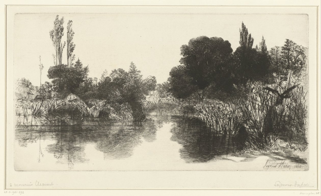 Estanque Estanque Shere Mill de Francis Seymour Haden (Sir) (signed by artist)