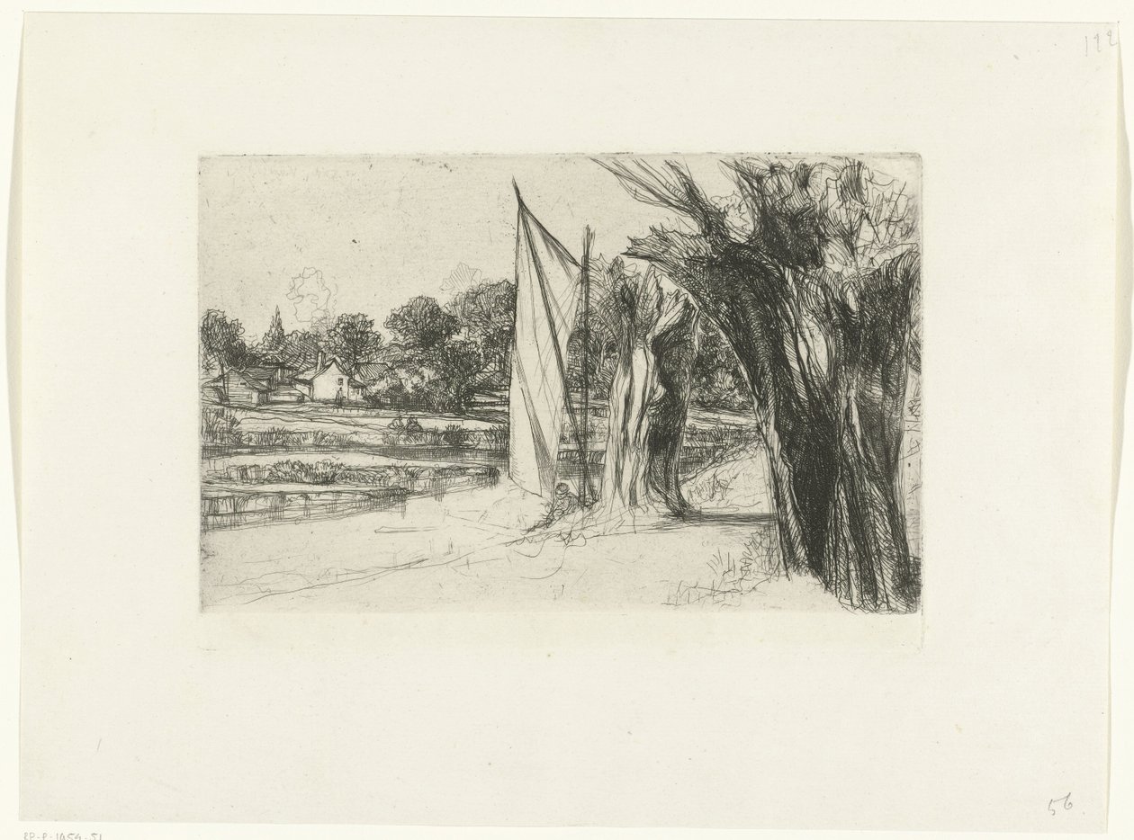 Támesis Ditton Thames Ditton - con una vela de Francis Seymour Haden (Sir)